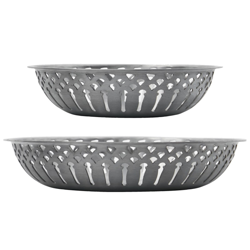 Brødkurv 2-pk, Antique Silver