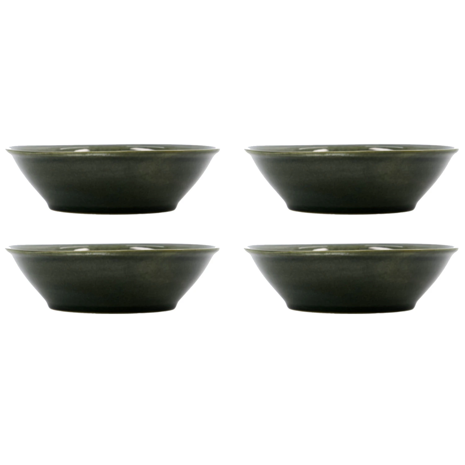 Nicolas Vah&eacute; Hala Sk&aring;ler &Oslash;17 Cm 4-pk   -  Serveringssk&aring;ler Stengods Gr&oslash;nn - 900000688