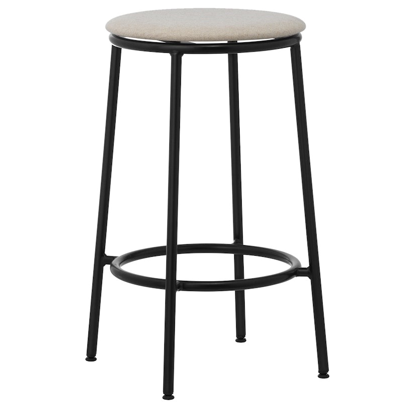 Circa Barstool 65 cm Black Steel Barstol Hvit