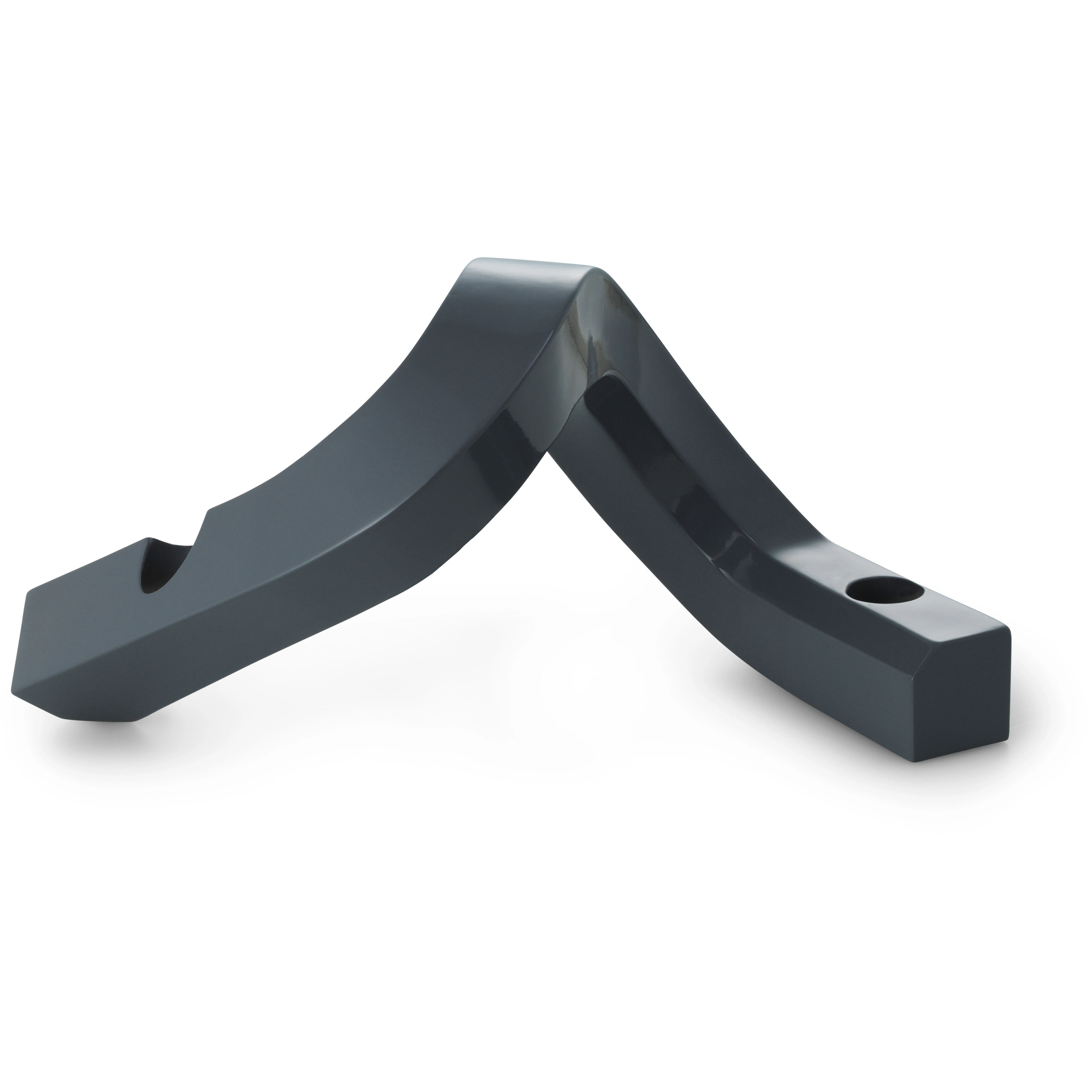 Normann Copenhagen Crooked Two Lysestake  -  Lysestaker Aluminium Gr&aring; - 607886