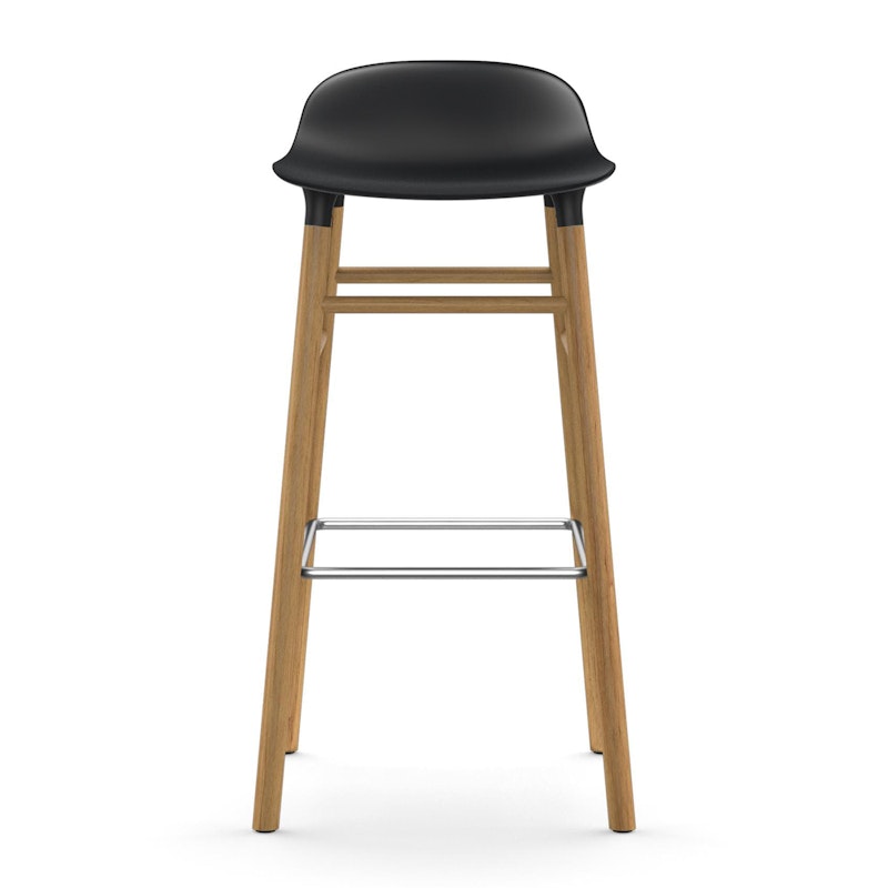 Form Barstol 75 cm, Sort/Eik