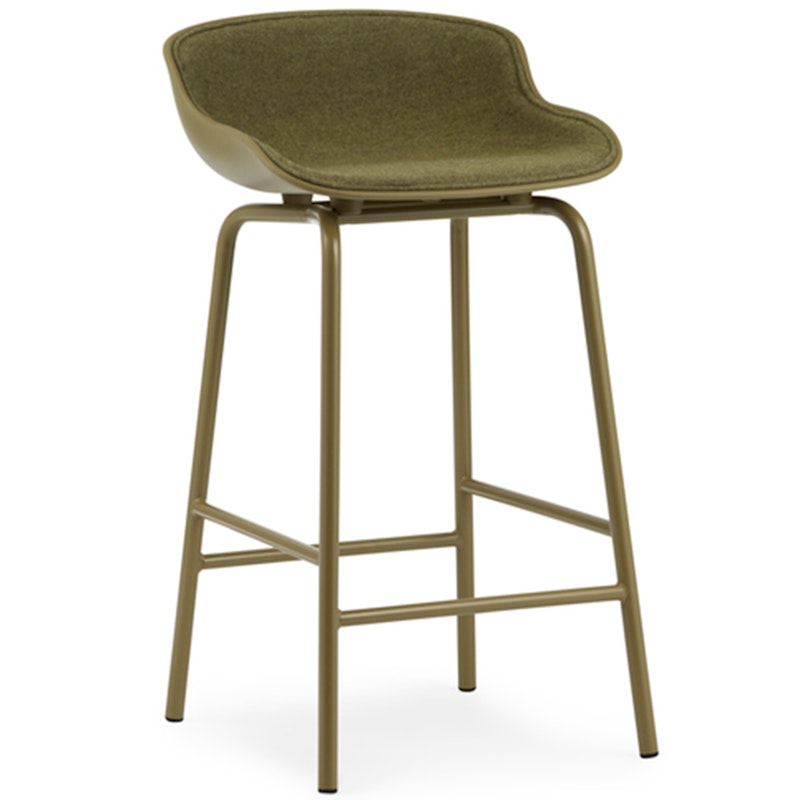 Hyg Barstol 65 cm, Polstret Front, Olive