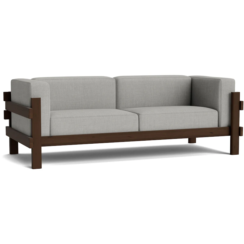 Kube 3-Seter Sofa, Mørkebrun / Remix 133