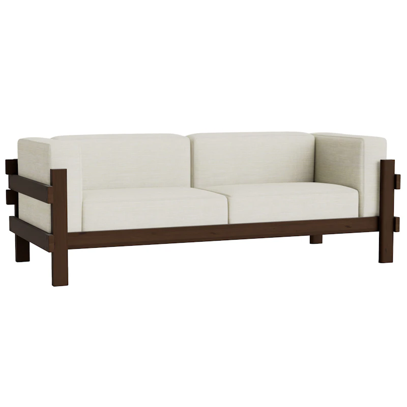 Kube 3-Seter Sofa, Mørkebrun / Remix 223