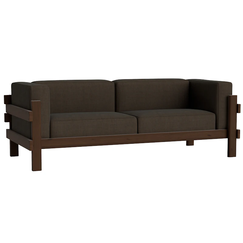 Kube 3-Seter Sofa, Mørkebrun / Remix 356