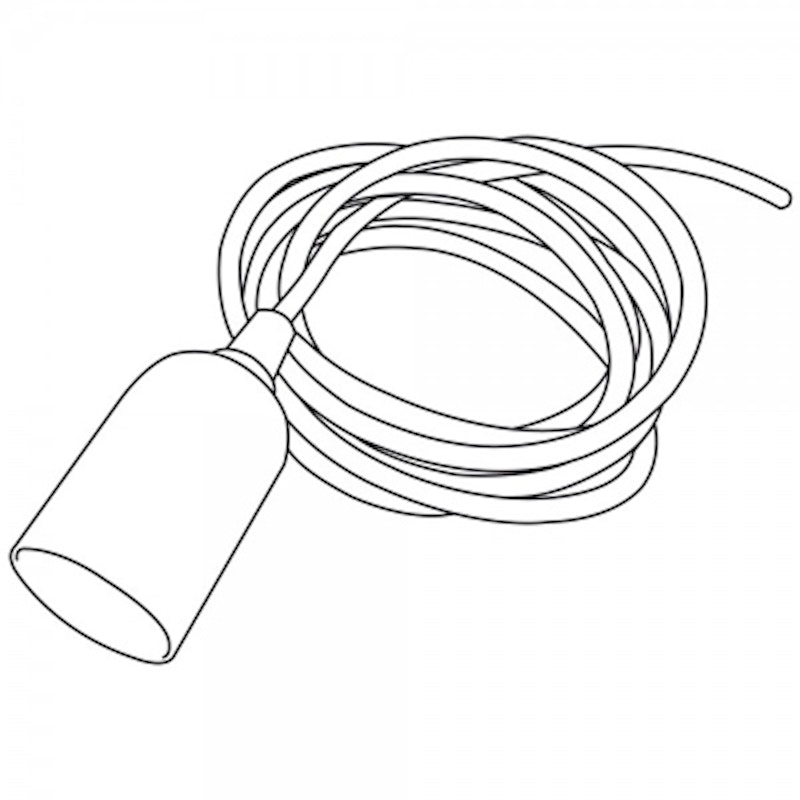 Ledning, 2,5 m, Hvit