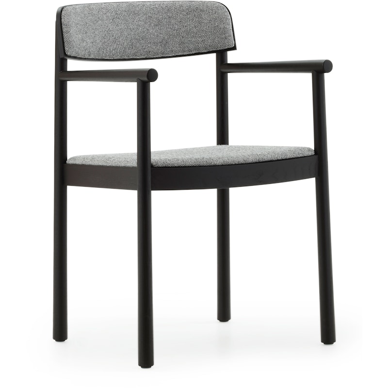 Timb Stol Med Armlene, Sort / Hallingdal 166