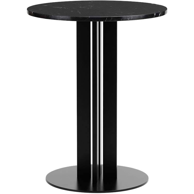 Scala Café Table H75 Ø60 cm Oak Bistrobord, Laget av marmor 60 cm Svart