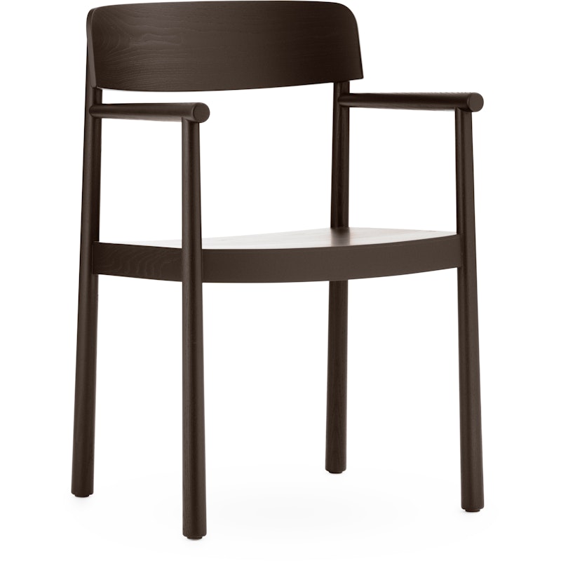 Timb Stol Med Armlene, Brun