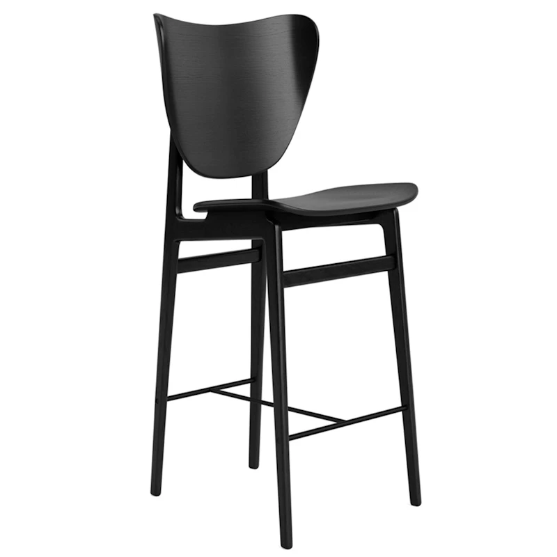 Elephant Bar Stool, Black Oak