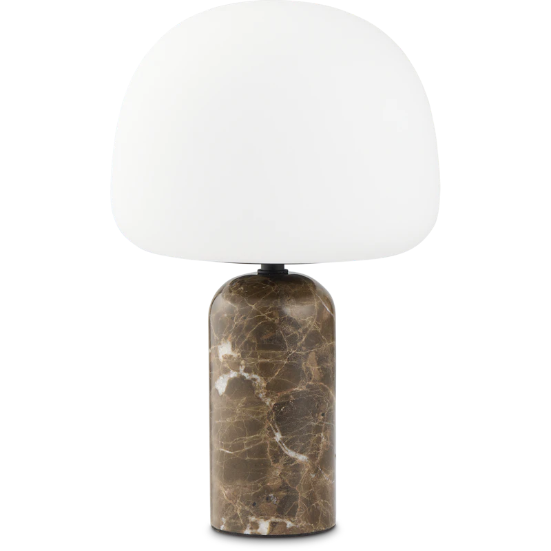 Kin Bordlampe Brunt Marmor 33 cm