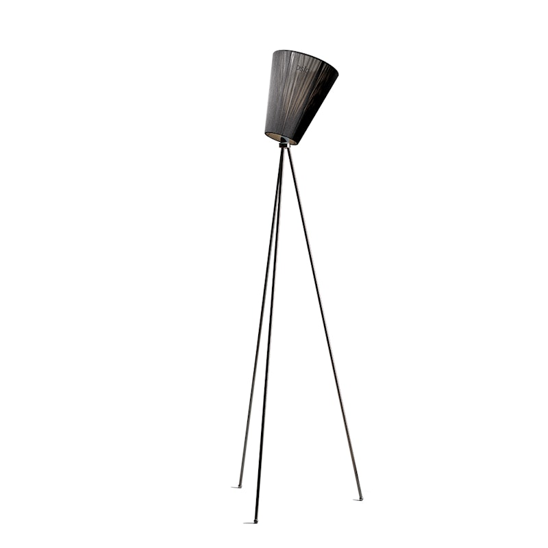 Oslo Wood Gulvlampe, Black/Black