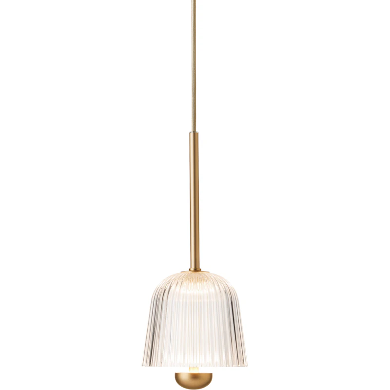 Asteea 1 Pendel, Satin Brass / Klar