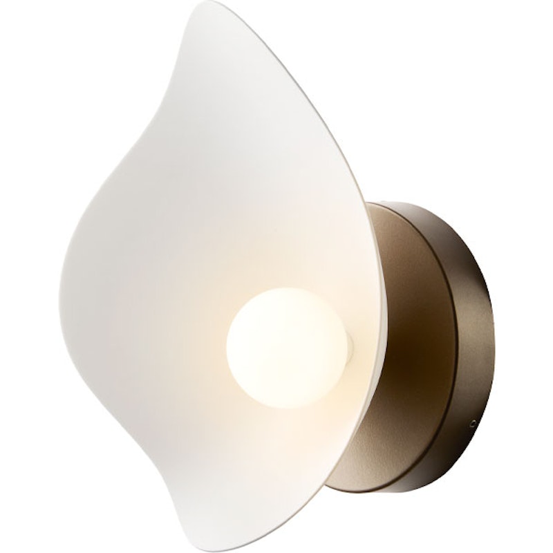 Florii 1 Vegglampe, Dark Bronze / Hvit