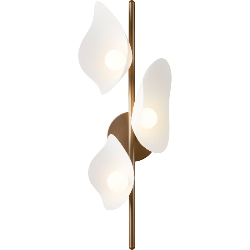 Florii 3 Vegglampe, Dark Bronze / Hvit
