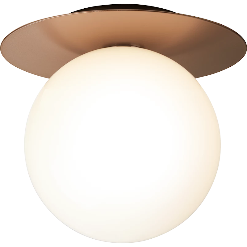 Liila 1 Vegg-/Taklampe 255 mm, Mørk Bronse / Opal