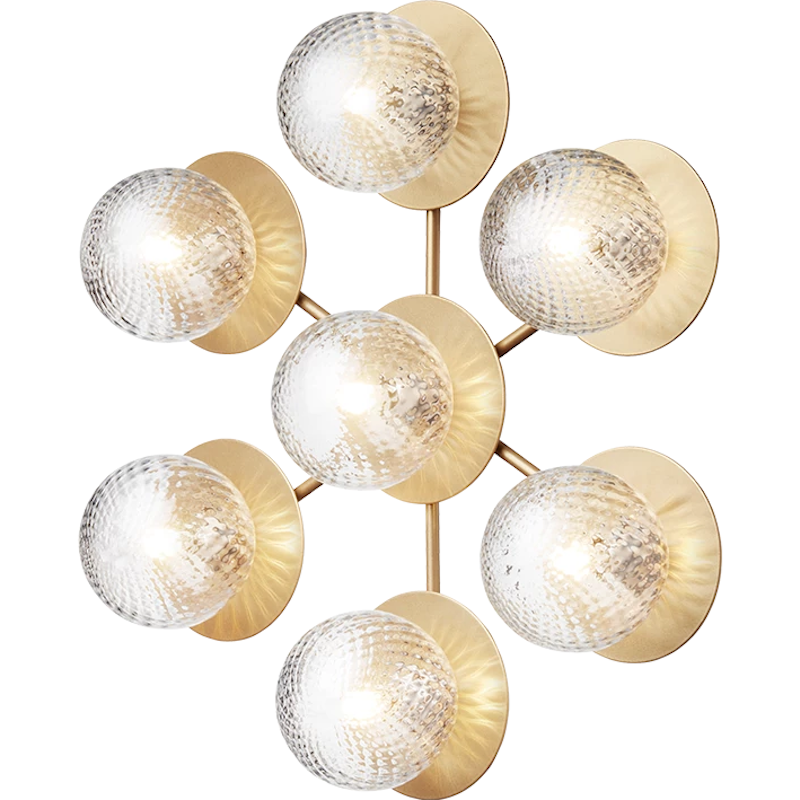 Liila Star Vegg-/Taklampe, Nordic Gold / Klar