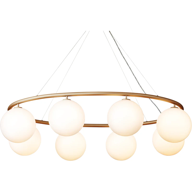 Miira 8 Oval Lysekrone, Messing / Opal