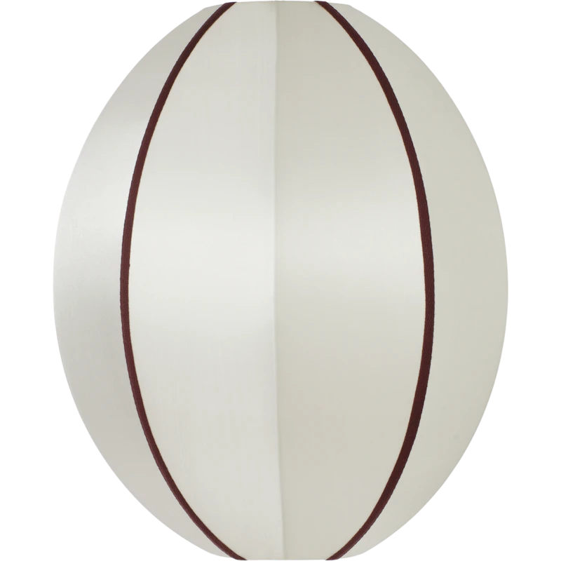 Indochina Lampeskjerm Oval Liten, Off-White / Bordeaux