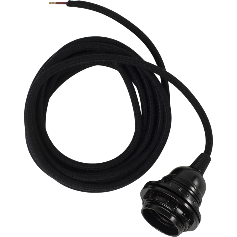 Stoffledning Med Sokkel, Sort