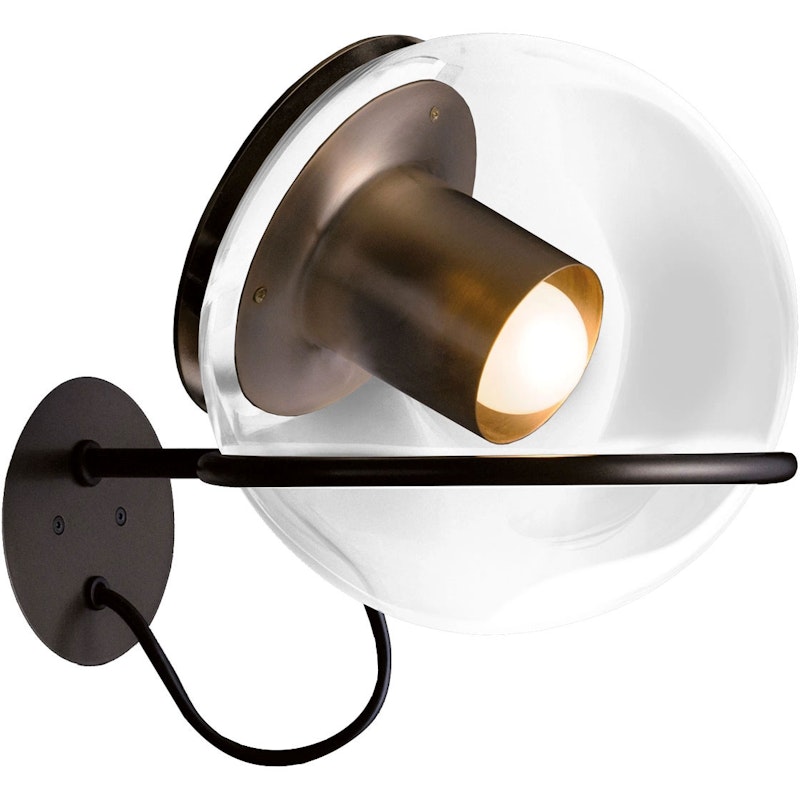 The Globe 727 Vegglampe, Satin Gold / Anodisert Bronse