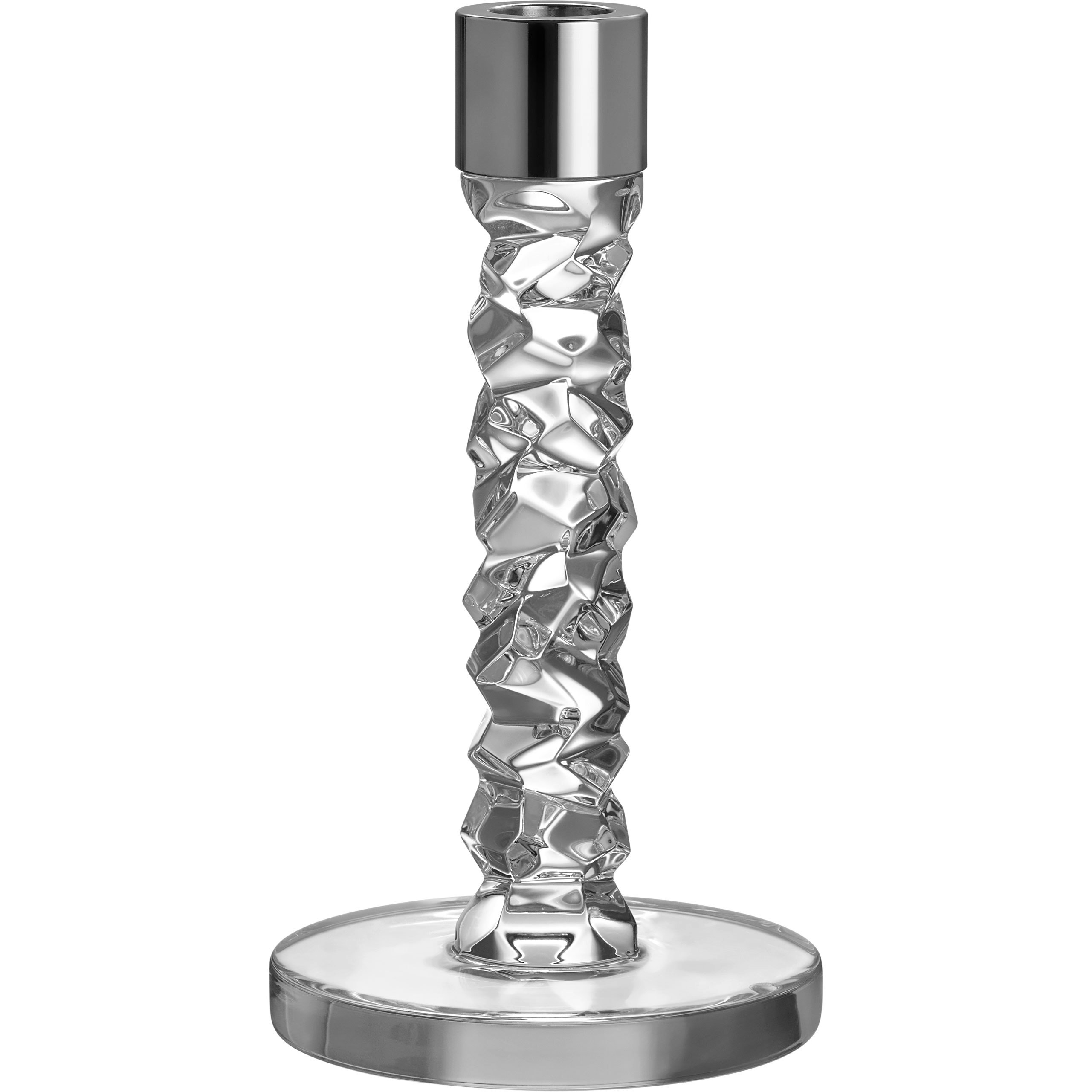 Orrefors Carat Lysestake 18 Cm  -  Lysestaker Krystall Klar - 6590164