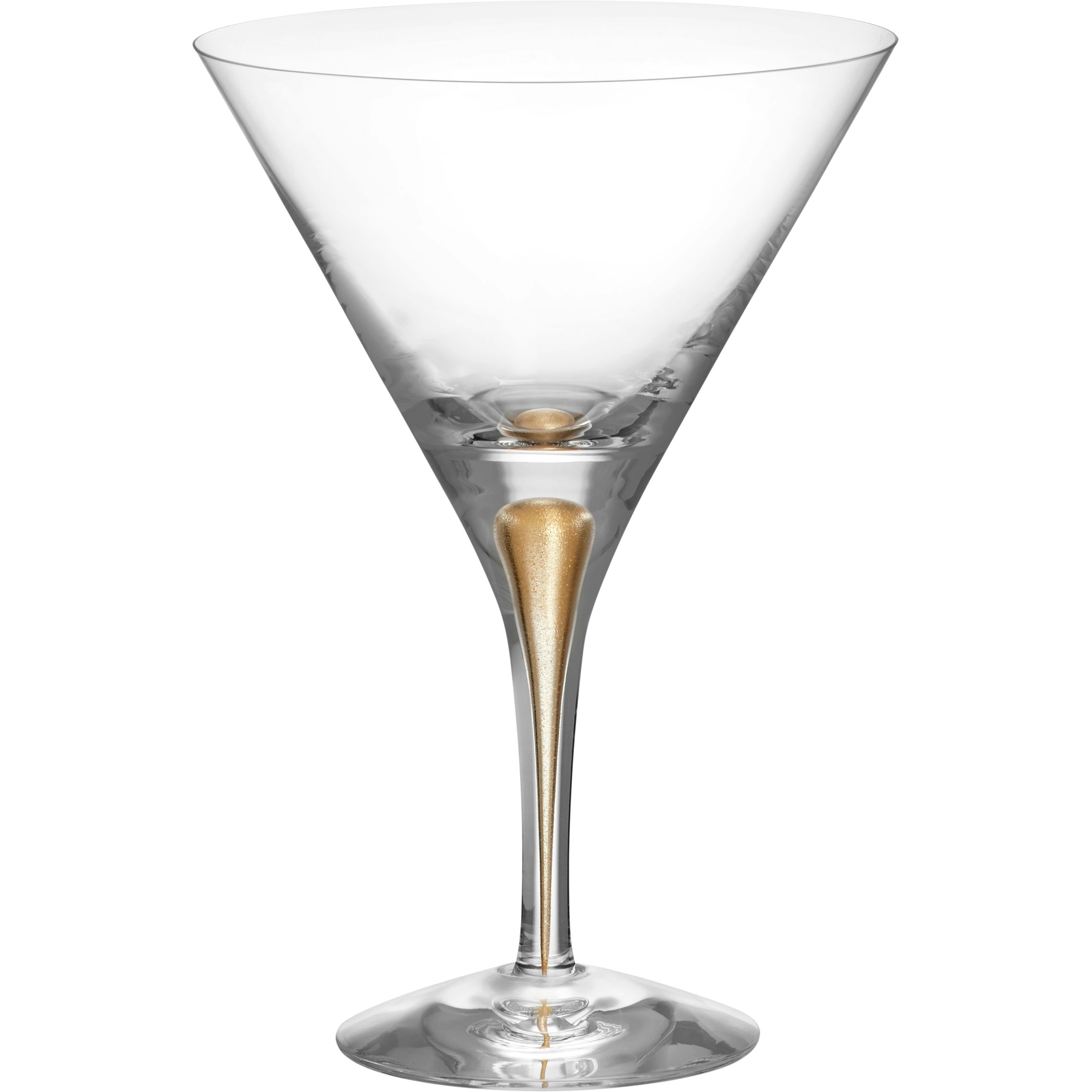 Orrefors Intermezzo Martiniglass 2-pk 25 Cl  -  Martiniglass & Cocktailglass Munnbl&aring;st Krystall Gull - 6577555