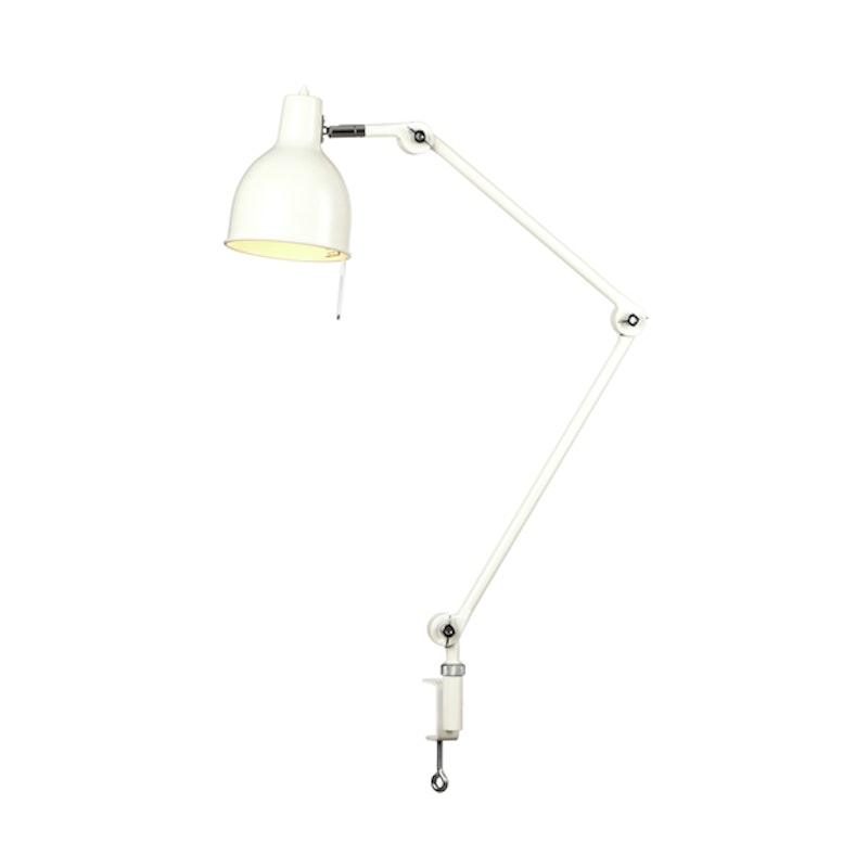 PJ65 Bordlampe med feste, Hvit