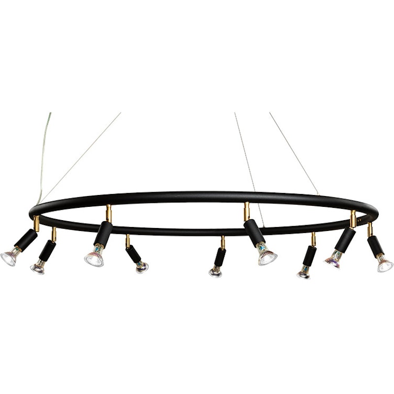 Star 9 Vegg-/Taklampe, Svart