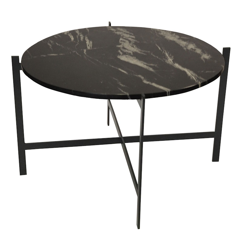 Deck Large Bord, Sort/Sort Marmor