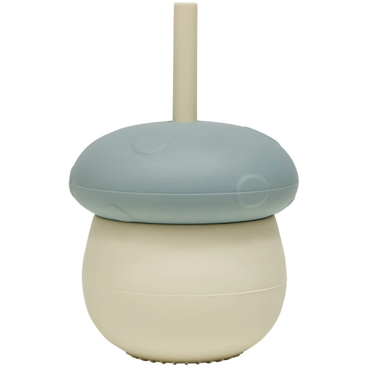 Oyoy Mushroom Krus Med Lokk  -  Barnekrus Silikon Bl&aring; - M107690