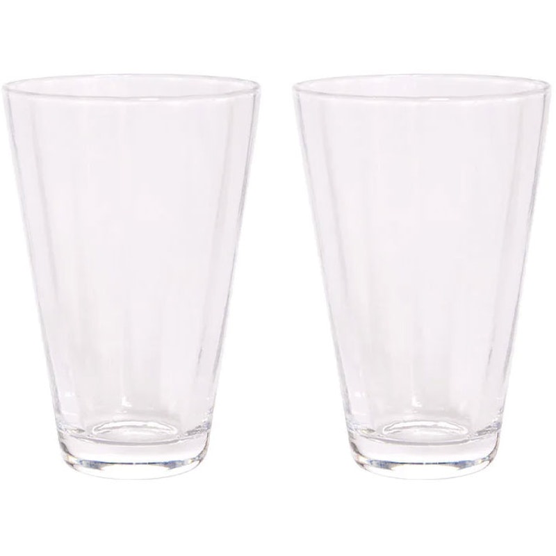 Yuka Groove Glass 2-pk, Klar