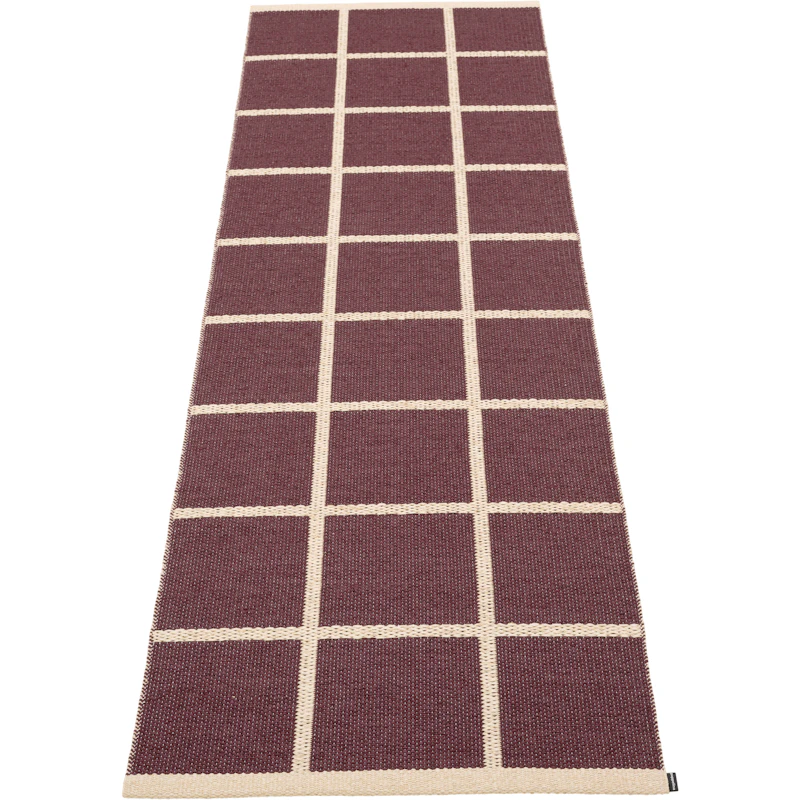 Criss Plastmatte Burgundy / Cream, 70x225 cm