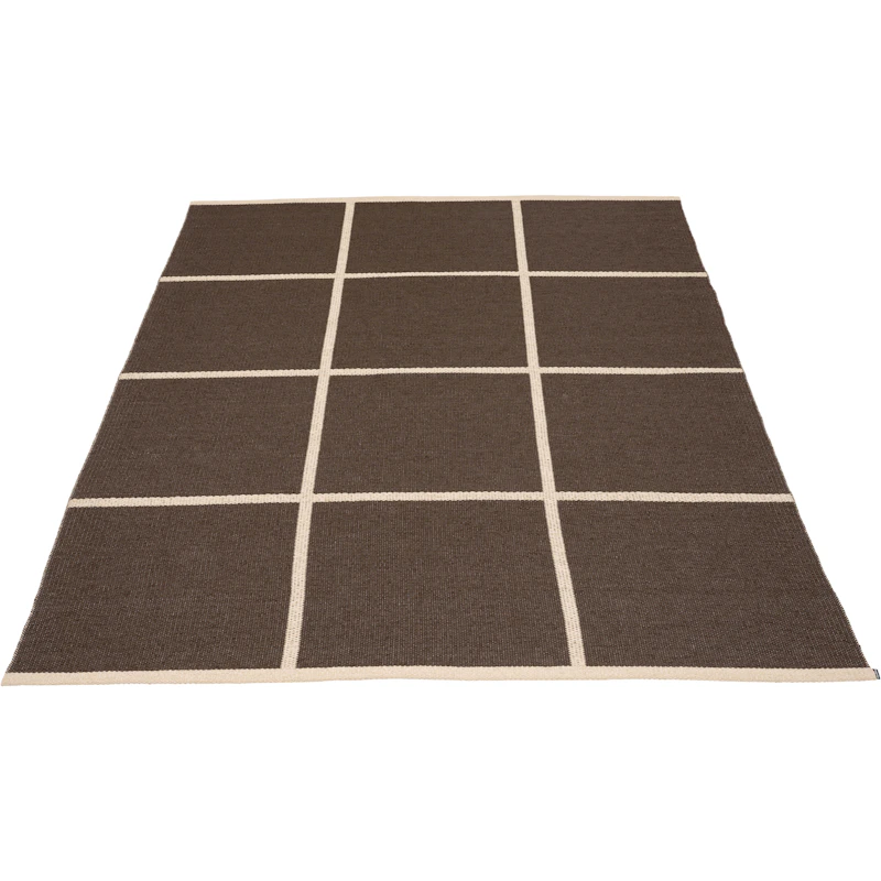 Criss Plastmatte Dark Brown / Cream, 180x260 cm
