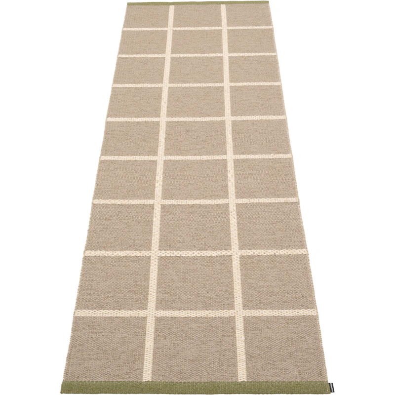 Criss Plastmatte Potato / Cream / Pine, 70x225 cm