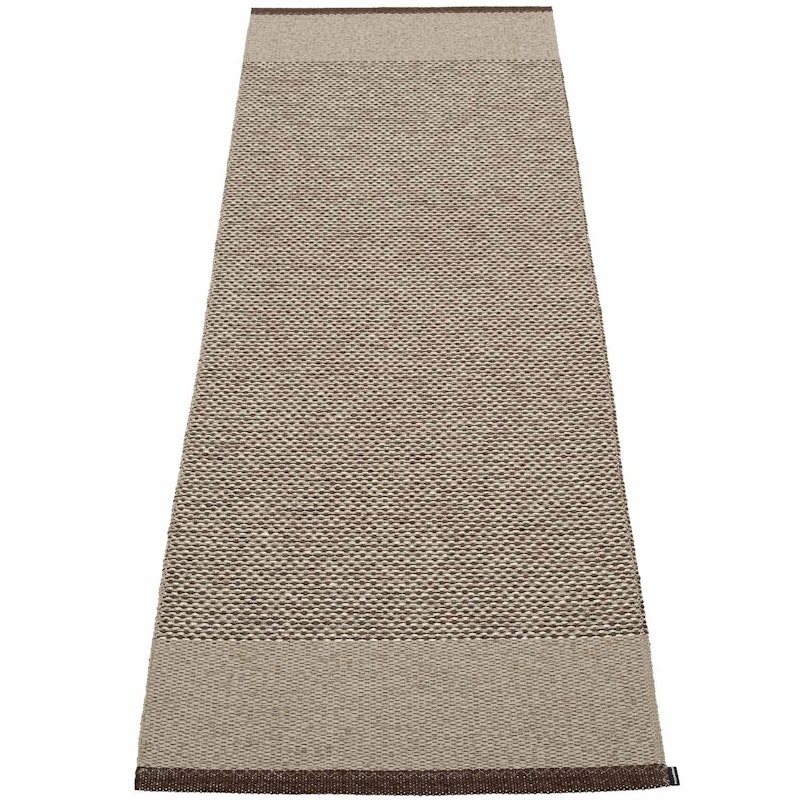 Edit Teppe Dark Brown / Dark Linen / Linen Metallic, 85x260 cm