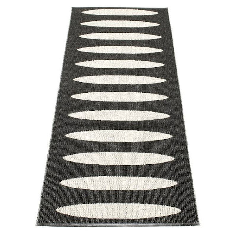 Ella Gulvteppe 70x300 cm, Black/Vanilla
