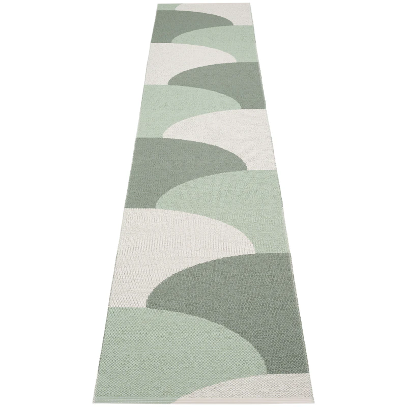 Hill Teppe 70x360 cm, Army / Misty Mint / Fossil Grey