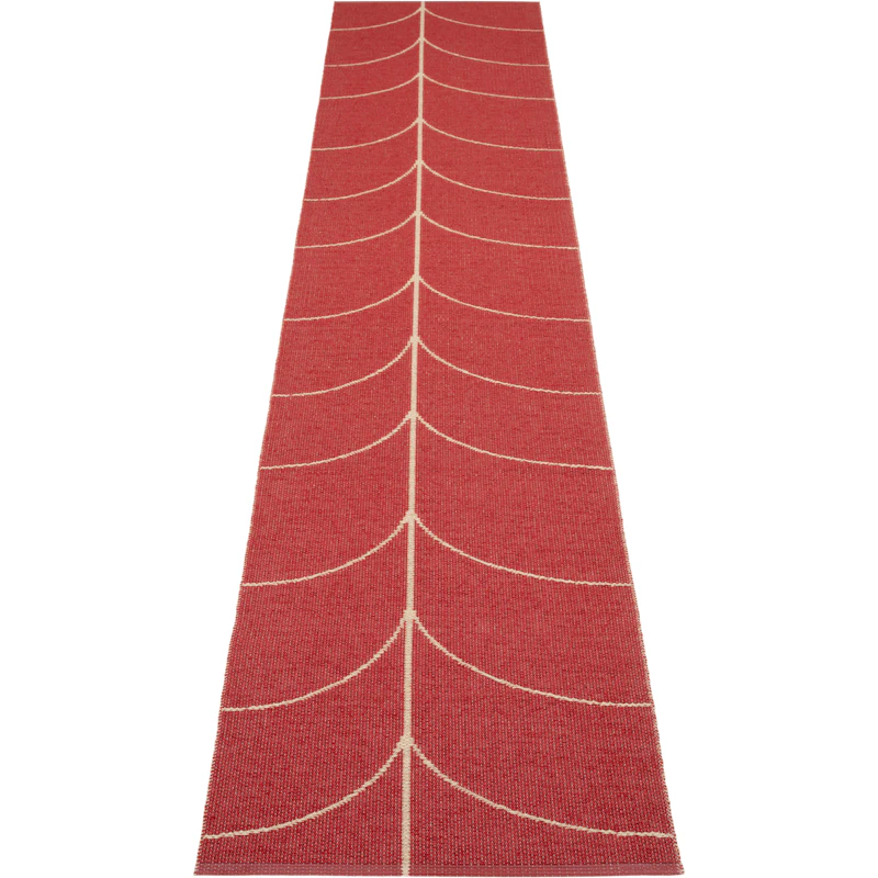 Leif Plastmatte Berry / Beige, 70x360 cm