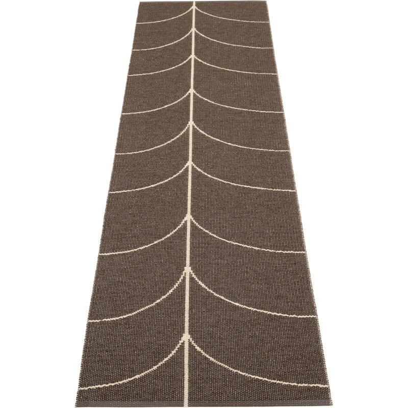 Leif Plastmatte Dark Brown / Cream, 70x270 cm