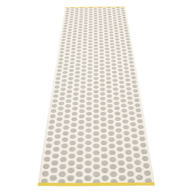 Noa Gulvteppe 70x250 cm, Warm Grey/Vanilla/Mustard Edge