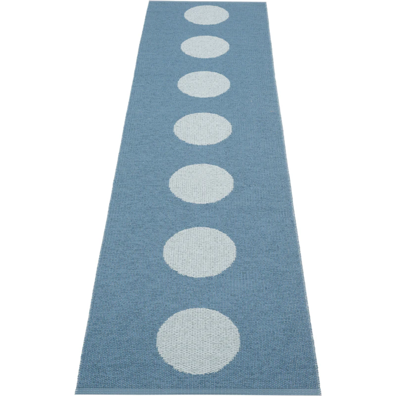 Vera Pop Teppe 70x280 cm, River Blue / Blue Fog