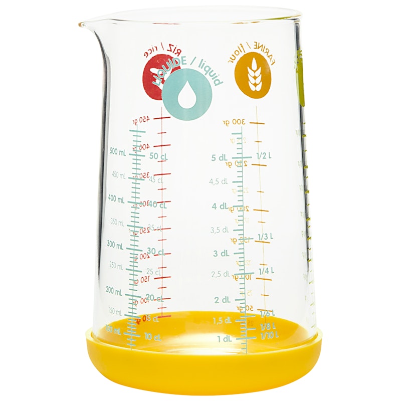Målekanne Glass 0,5 L, Gul