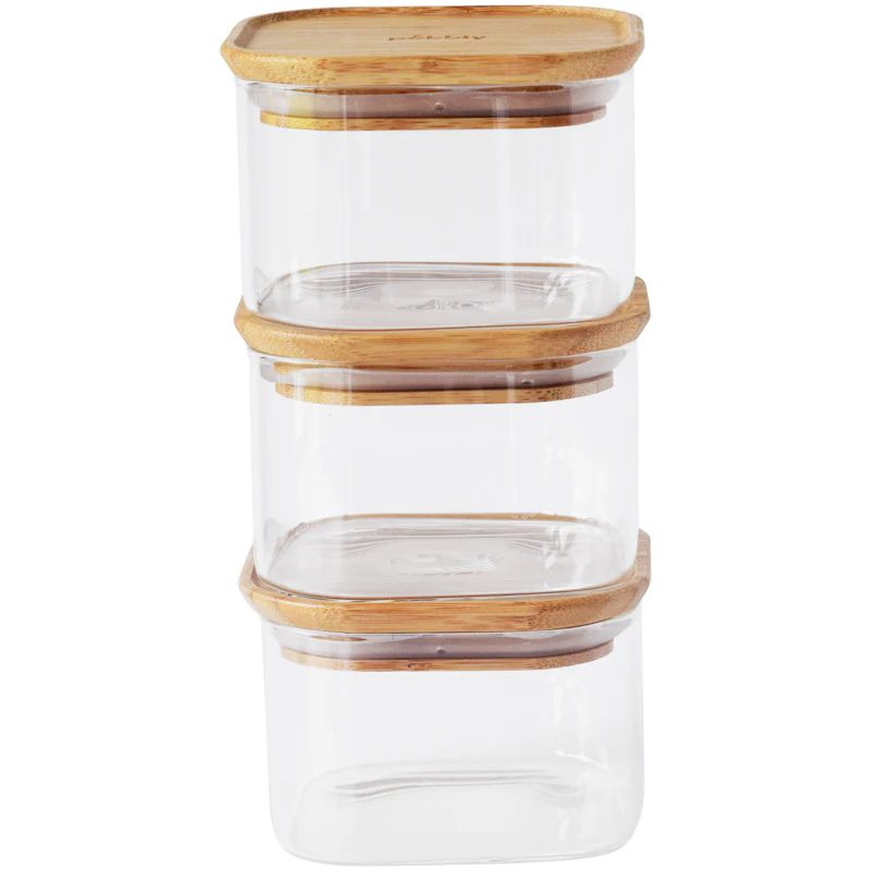 Glasskrukker Med Lokk 3-pk, 3x 50 cl