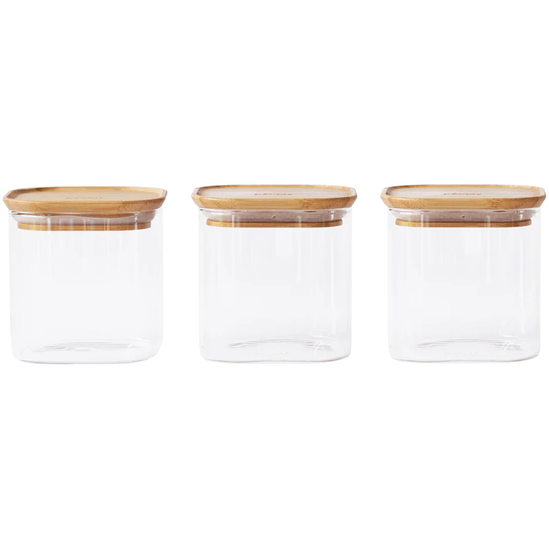 Glasskrukker Med Lokk 3-pk, 3x 80 cl