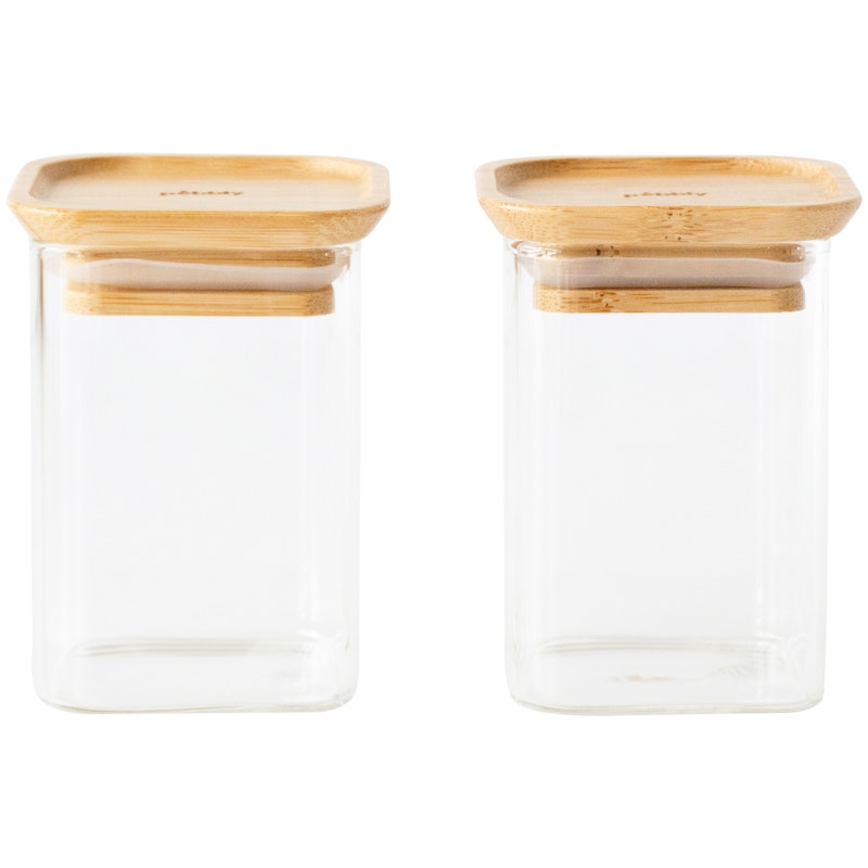 Glasskrukker Med Lokk 2-pk, 2x 24 cl