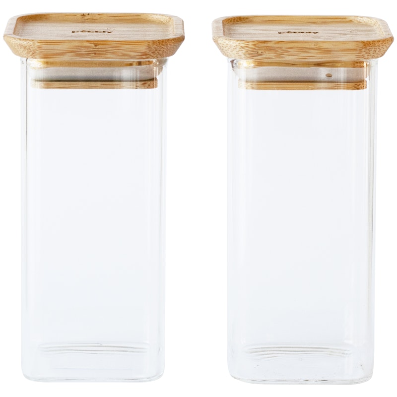 Glasskrukker Med Lokk 2-pk, 2x 32 cl