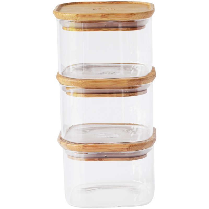Glasskrukker Med Lokk 3-pk, 3x 50 cl