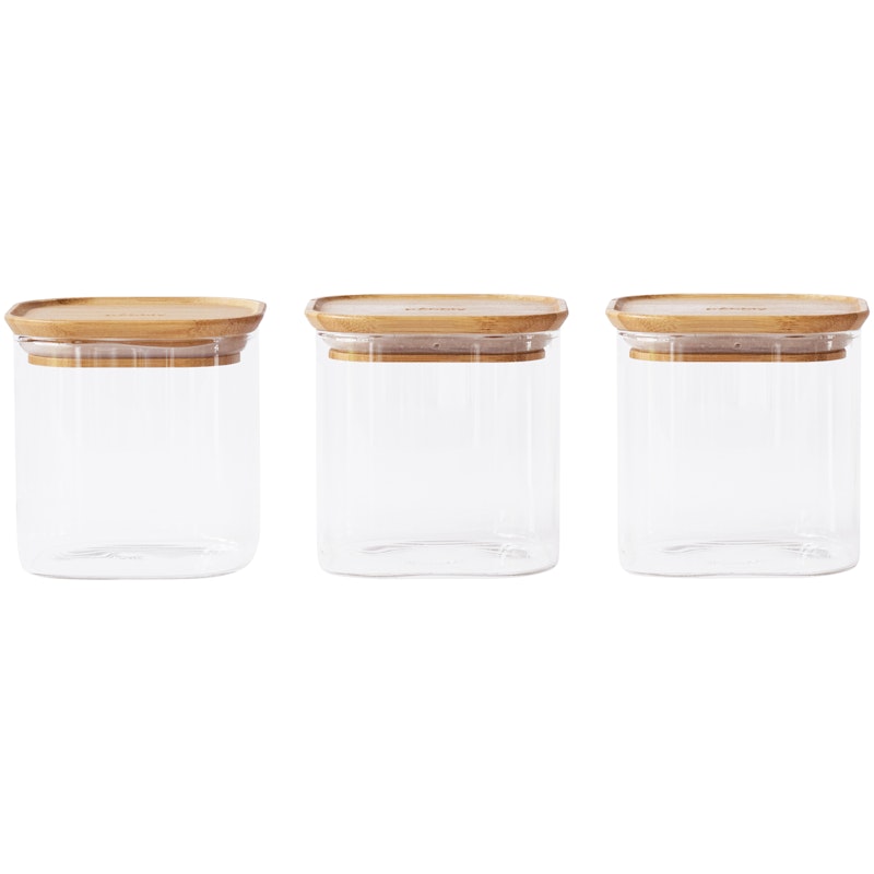 Glasskrukker Med Lokk 3-pk, 3x 80 cl