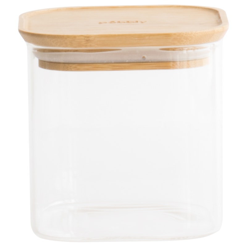 Glasskrukke Med Lokk Kvadratisk, 80 cl